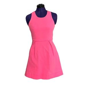 Line and Dot Hot Pink Racerback dress